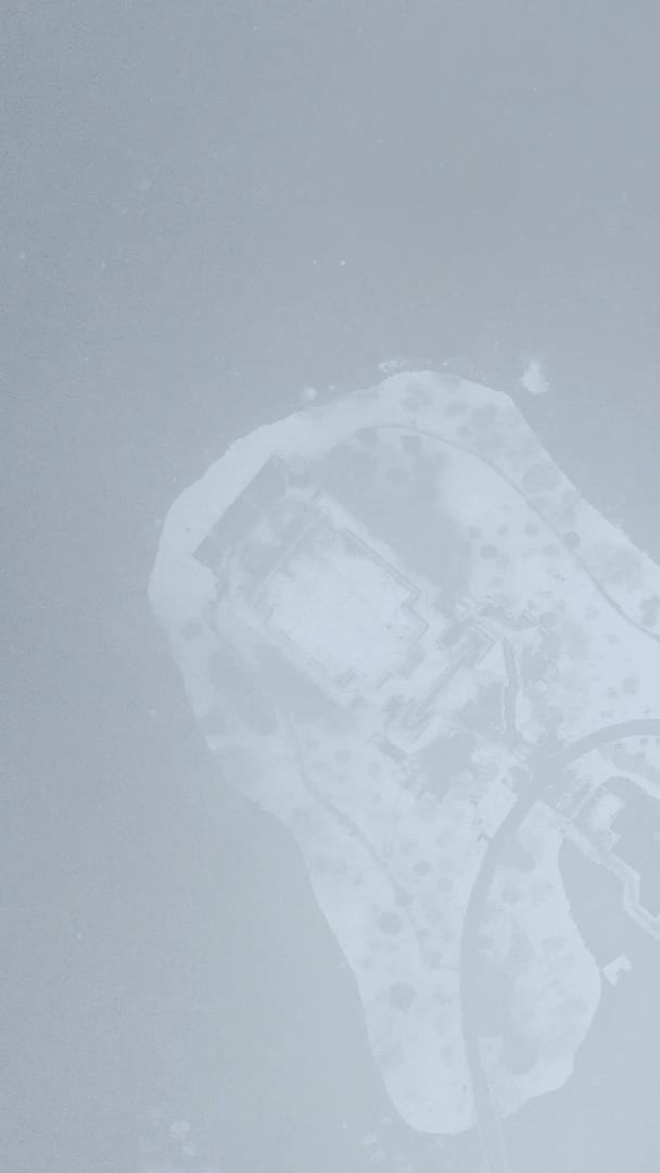 大雪天气航拍城市湖心岛自然风光视频素材视频的预览图