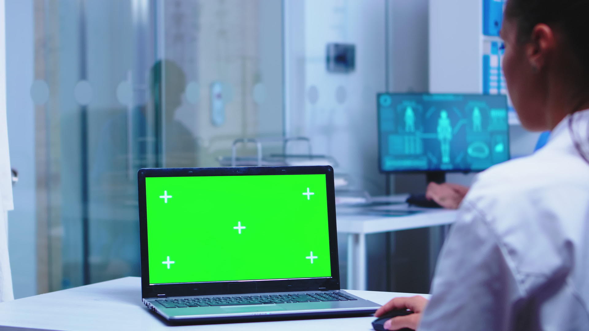 医疗诊所膝盖电脑的染色体密钥视频的预览图