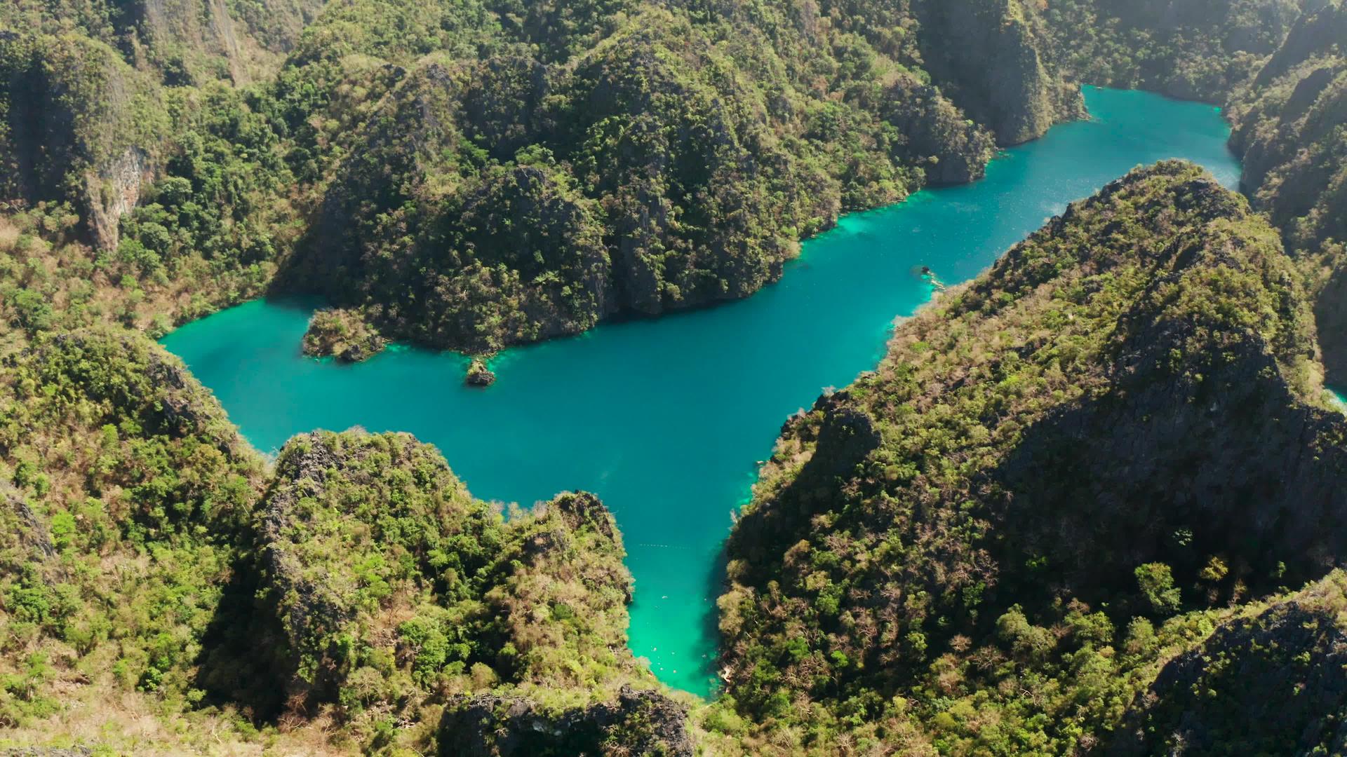 卡扬干山湖菲利平科隆巴拉万岛视频的预览图