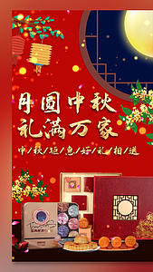 大气红色中秋节促销视频海报视频的预览图