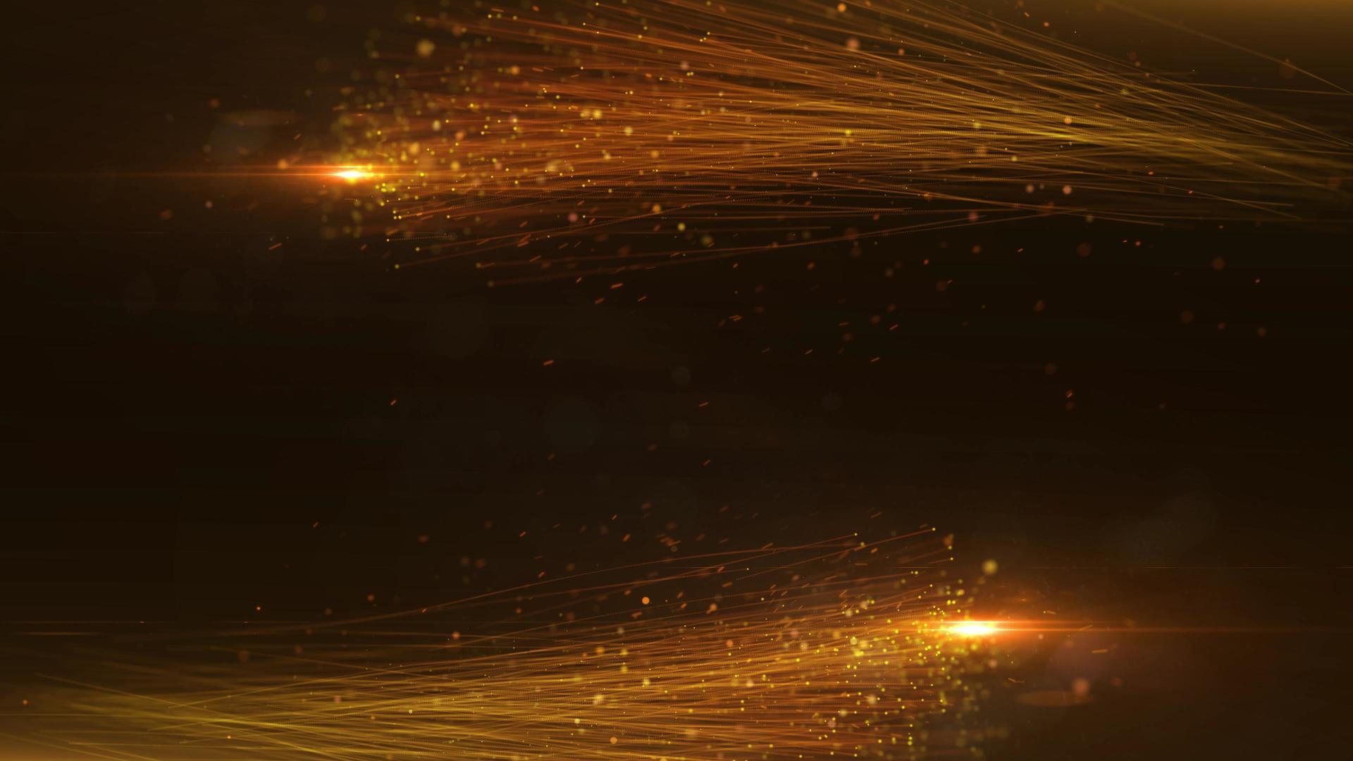 金色粒子光线动态4K视频背景元素视频的预览图