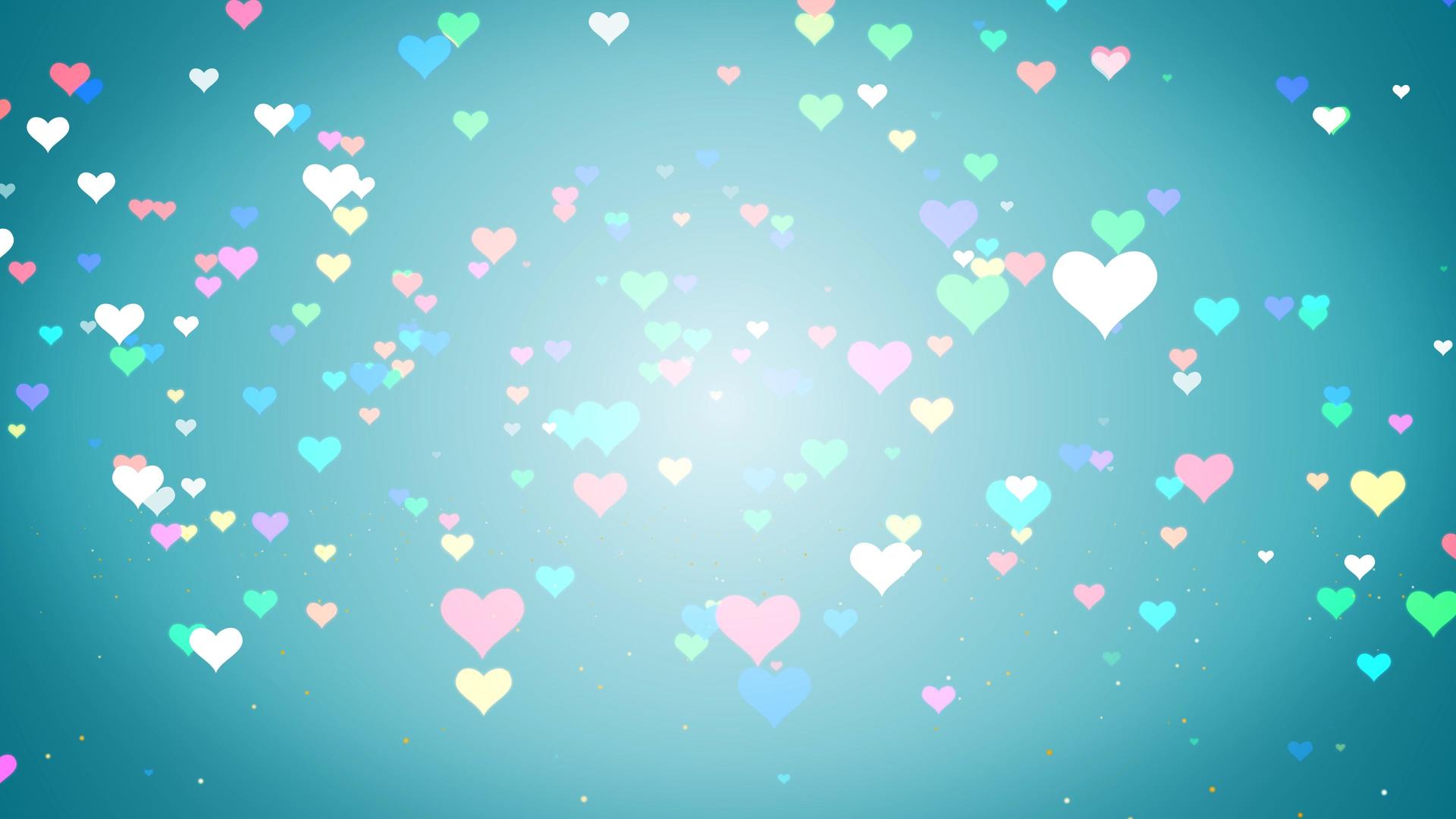 情人节手绘心形背景4K视频的预览图