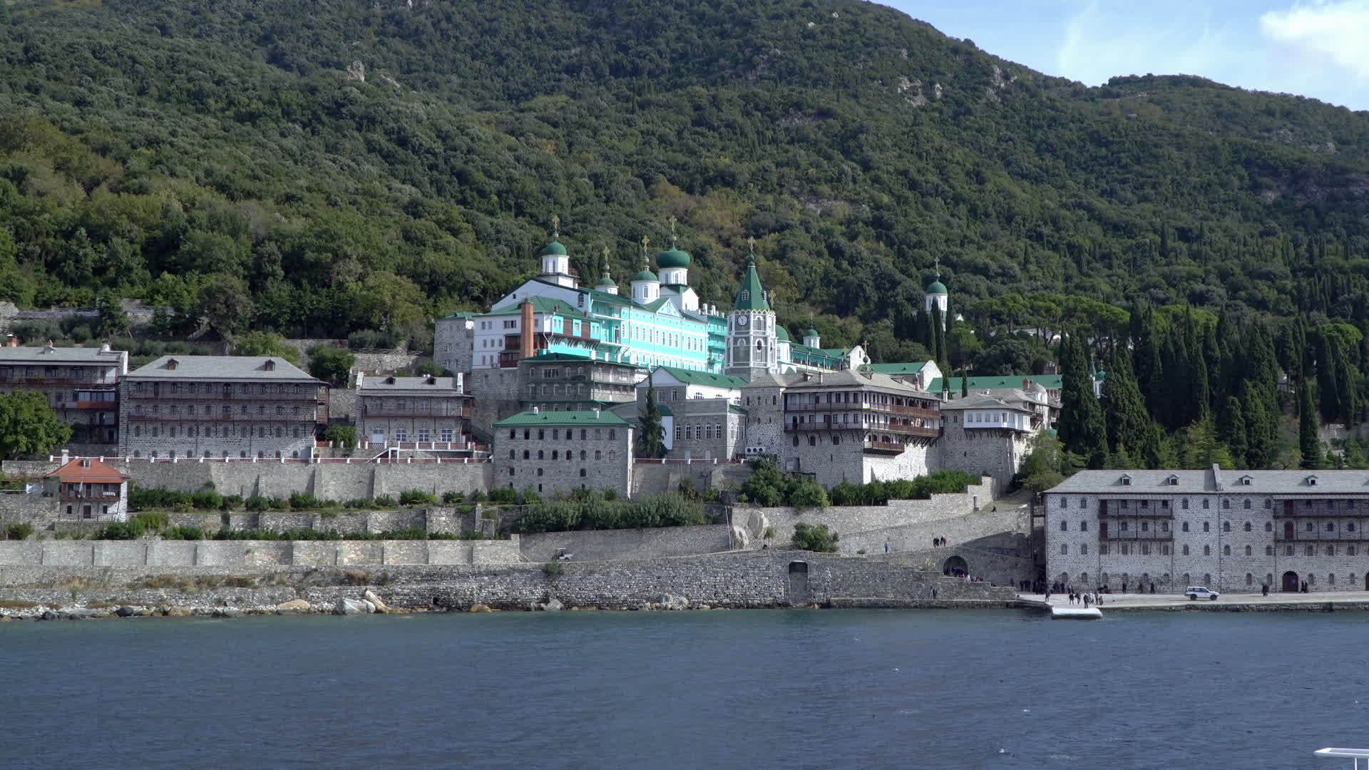阿托斯·俄罗斯平坦的列门修道院视频的预览图