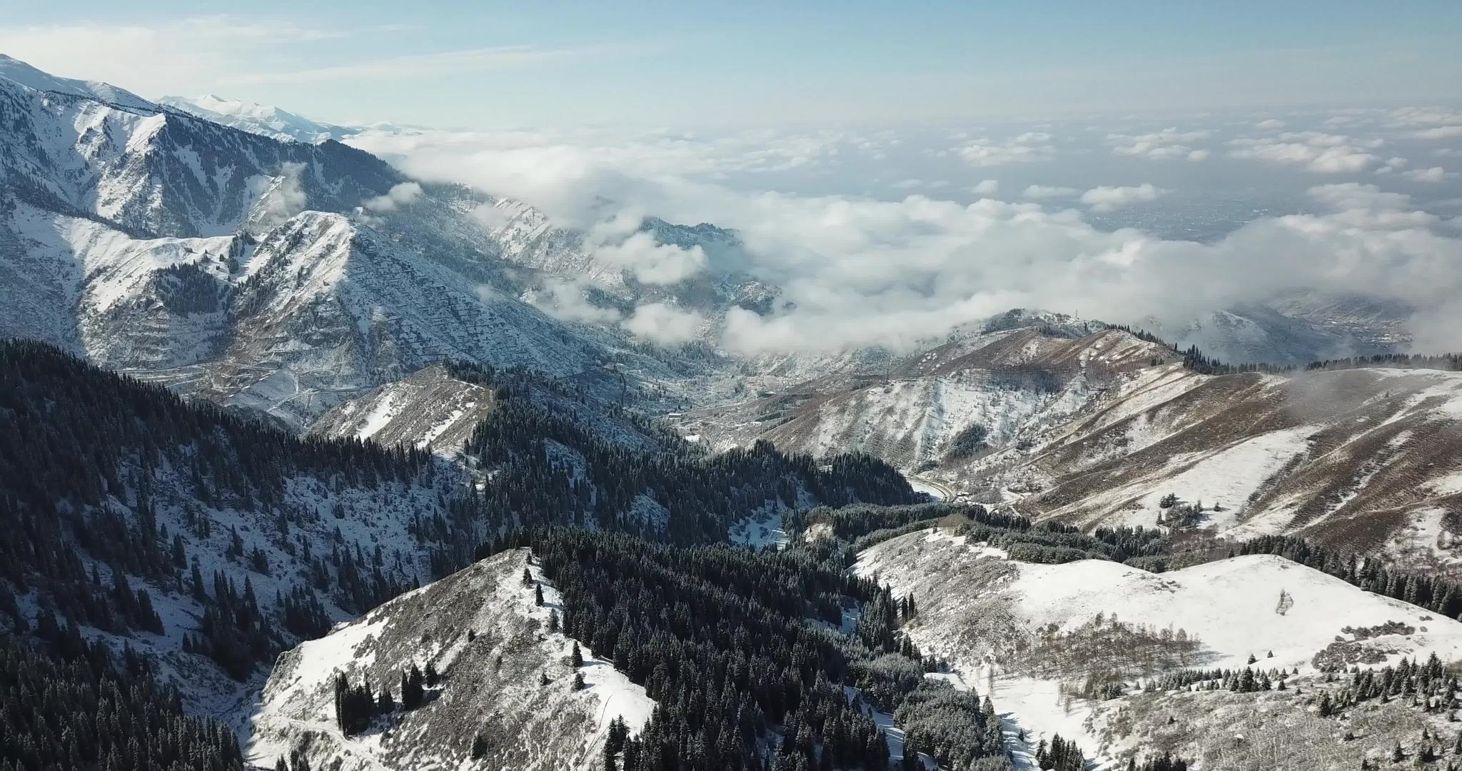 山上积雪云层之上视频的预览图