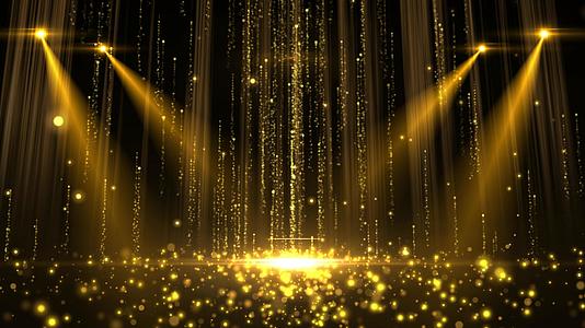唯美动态金色粒子光效4K舞台背景视频视频的预览图