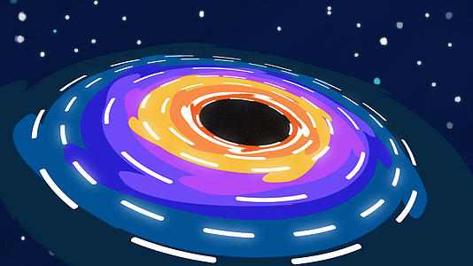 卡通黑洞插画背景视频的预览图