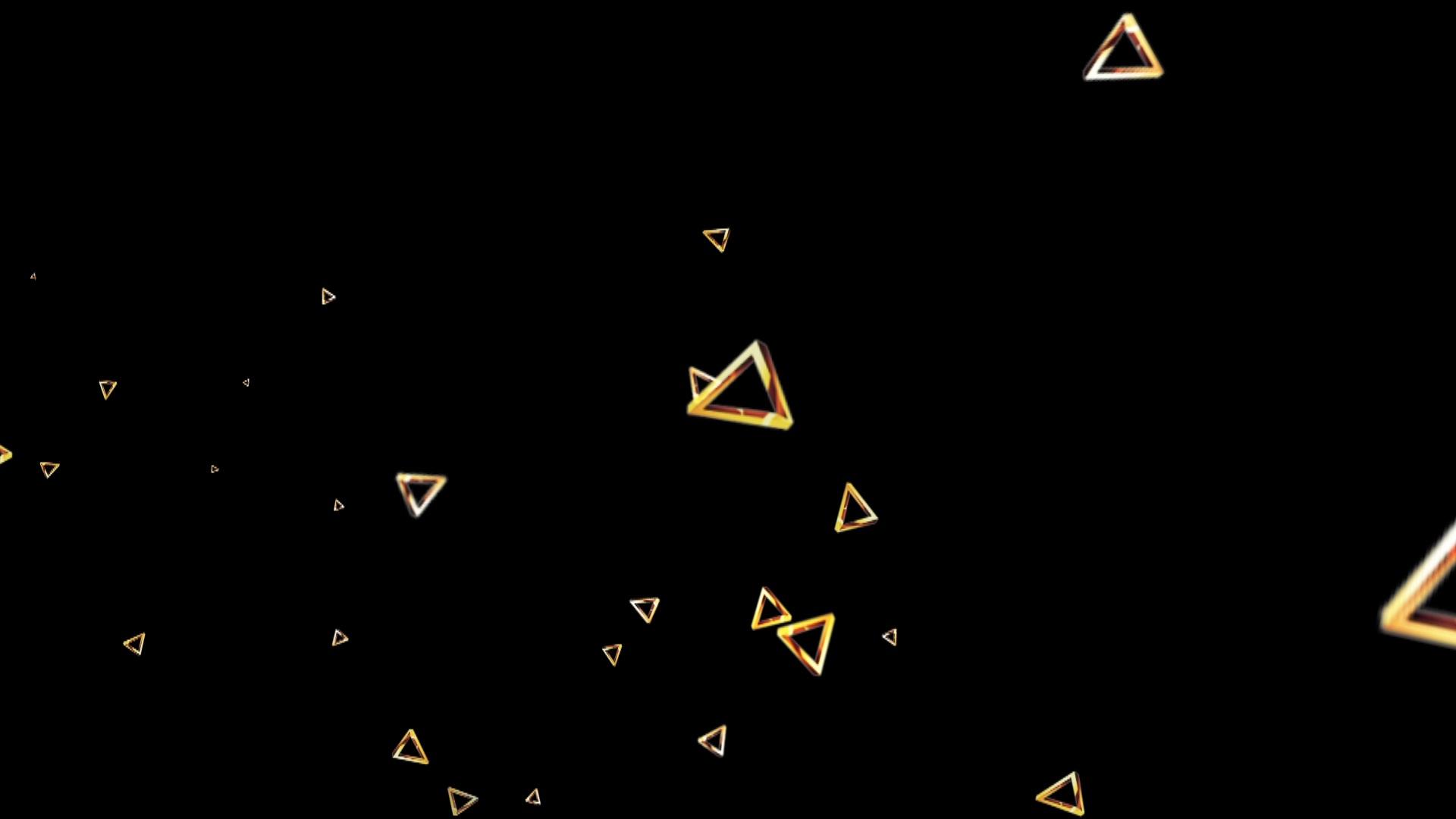金色三角光元素视频的预览图