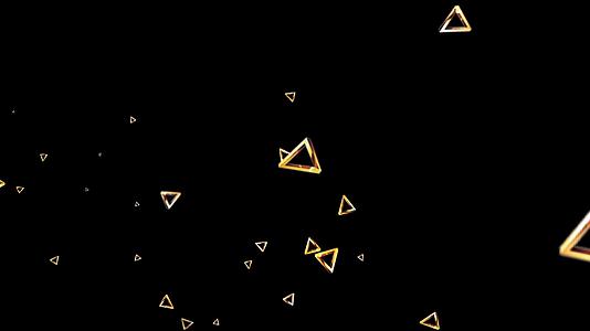 金色三角光元素视频的预览图