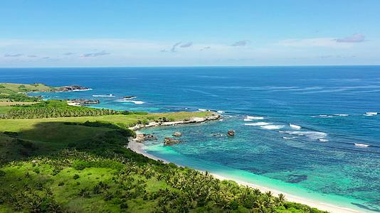 热带岛屿包括环礁湖和白沙滩喀拉莫群岛菲利平群岛视频的预览图