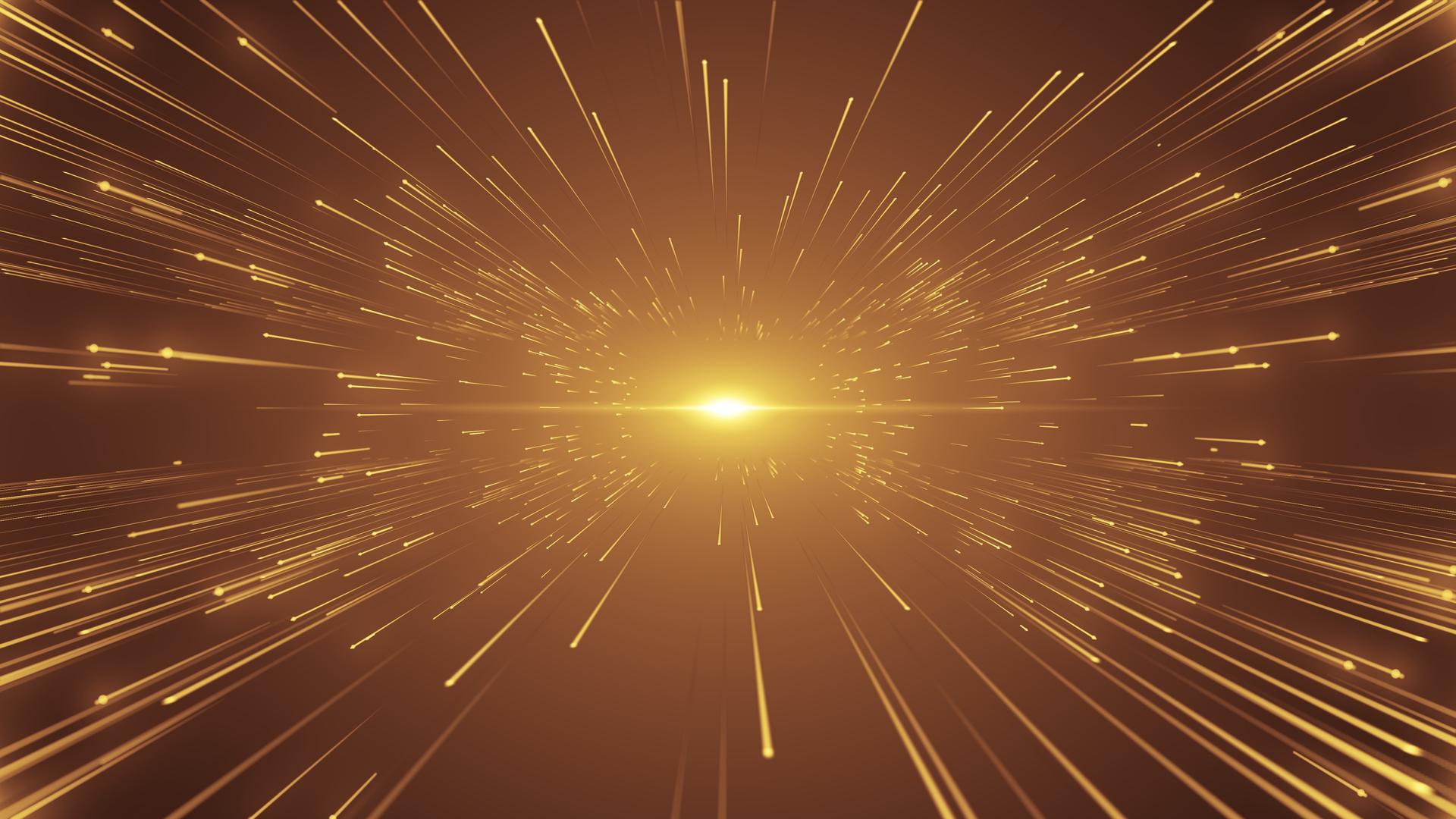 4k金色粒子光线扑面视频的预览图