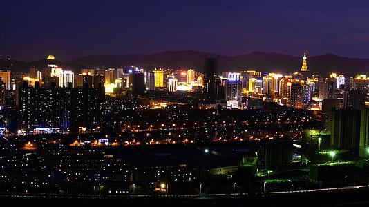 西宁城市夜景延时摄影视频的预览图
