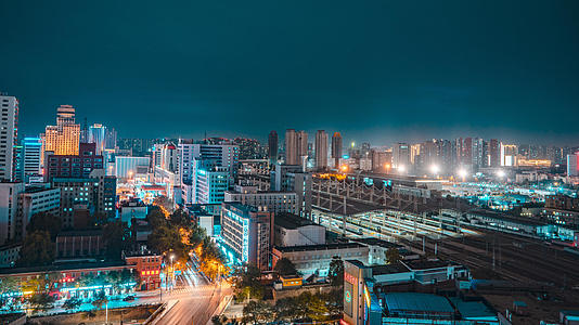 8k延时河南郑州夜景老城区素材视频的预览图
