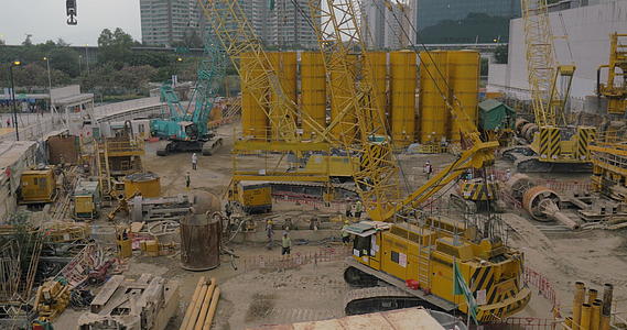 香港建筑工地工程视频的预览图