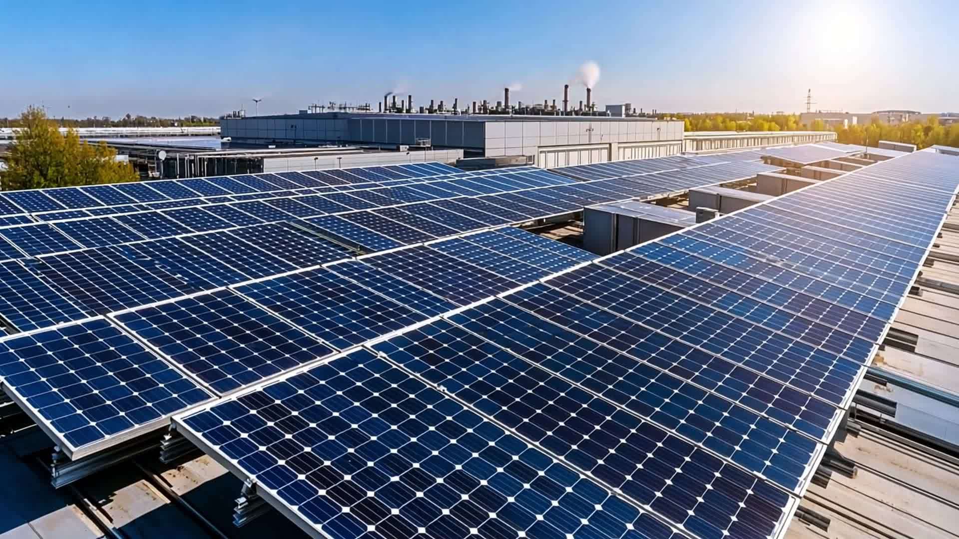 光伏奇观在新能源屋顶上视频的预览图