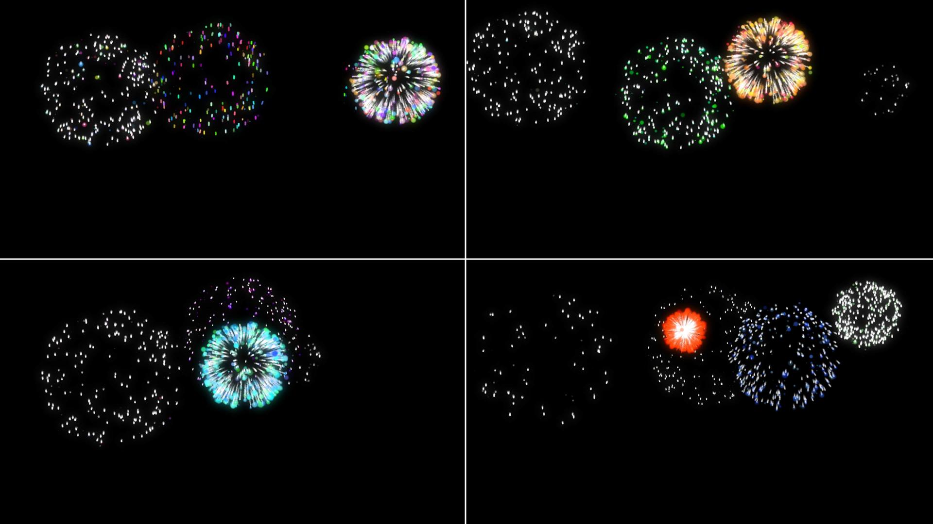 一组绚丽烟花粒子爆散动画视频的预览图