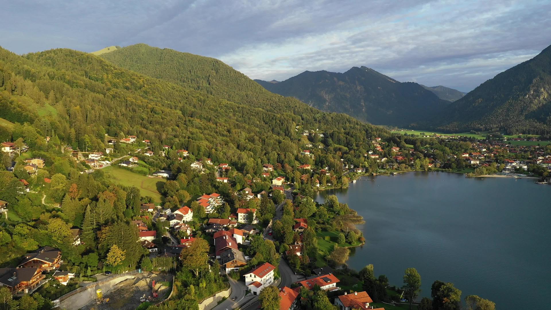 泰根湖位于德国罗塔赫埃根巴伐利亚Lake视频的预览图