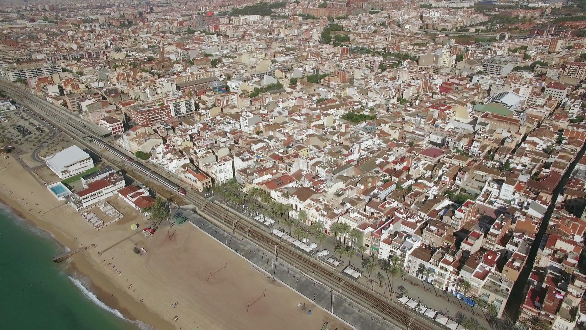 西班牙贝塞罗纳和海岸视频的预览图