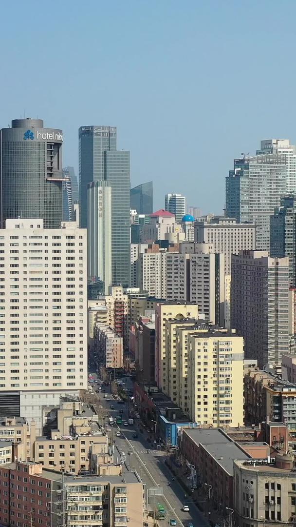 大连城市风景市中心高楼群视频的预览图
