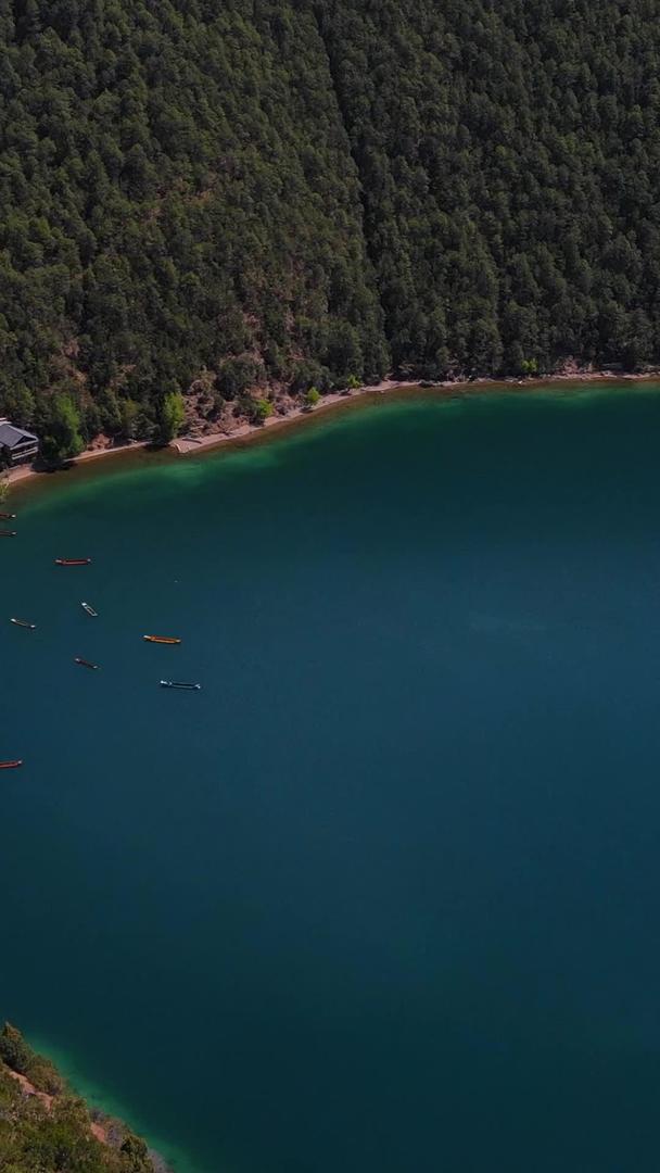 泸沽湖优美湖岸航拍视频的预览图