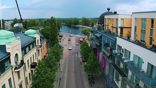 南部的瑞典城市飞过视频的预览图