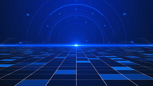 4k蓝色科技3D空间舞台背景视频的预览图