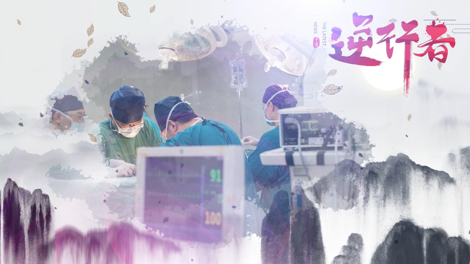 中国医师节水墨风格疫情图文AE模板视频的预览图