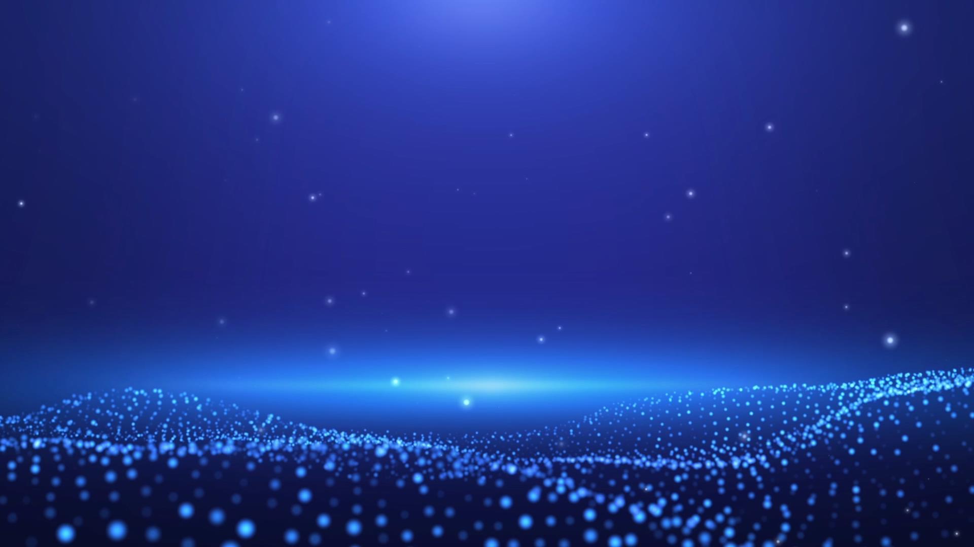 唯美蓝色粒子空间背景视频的预览图