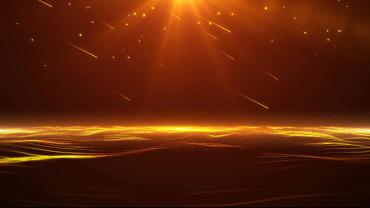 4K流星金粒子海洋舞台背景视频的预览图