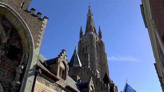 圣母教堂位于比利时的布鲁日视频的预览图