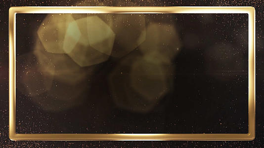 金色边框粒子动态素材视频的预览图