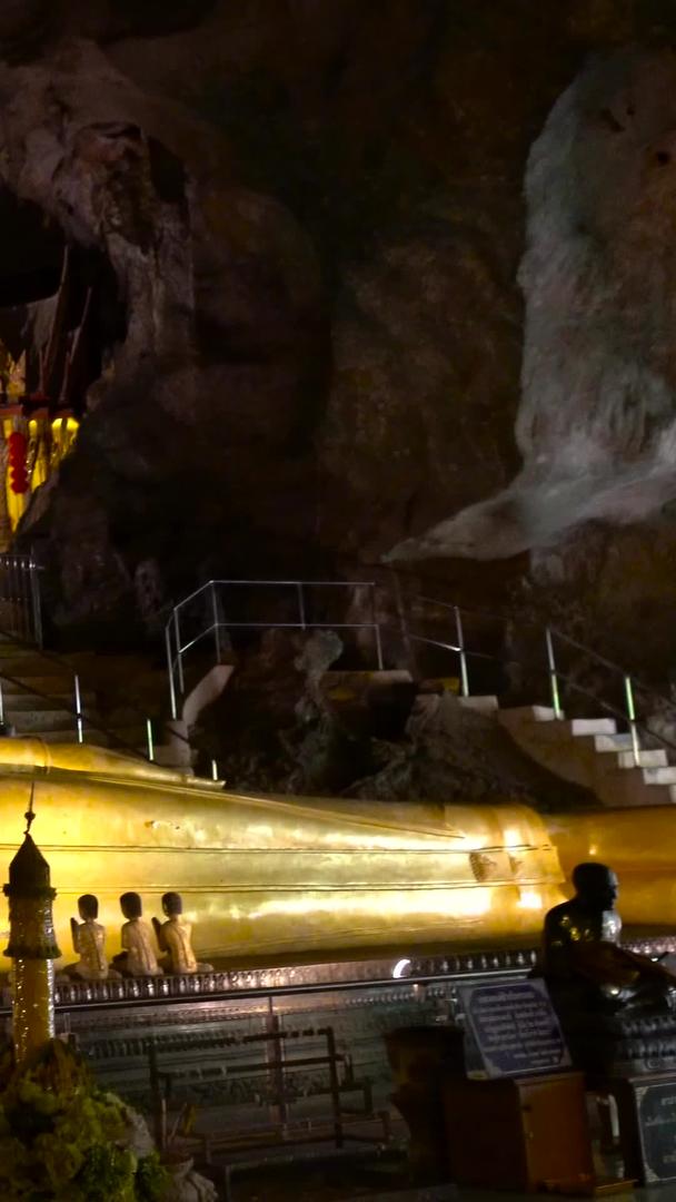 攀牙湾地标洞穴位于泰国普吉岛北部卧佛寺集合视频的预览图