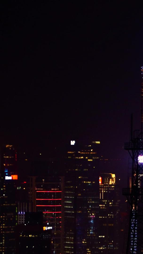 俯瞰广州白云山珠江新城夜景视频的预览图