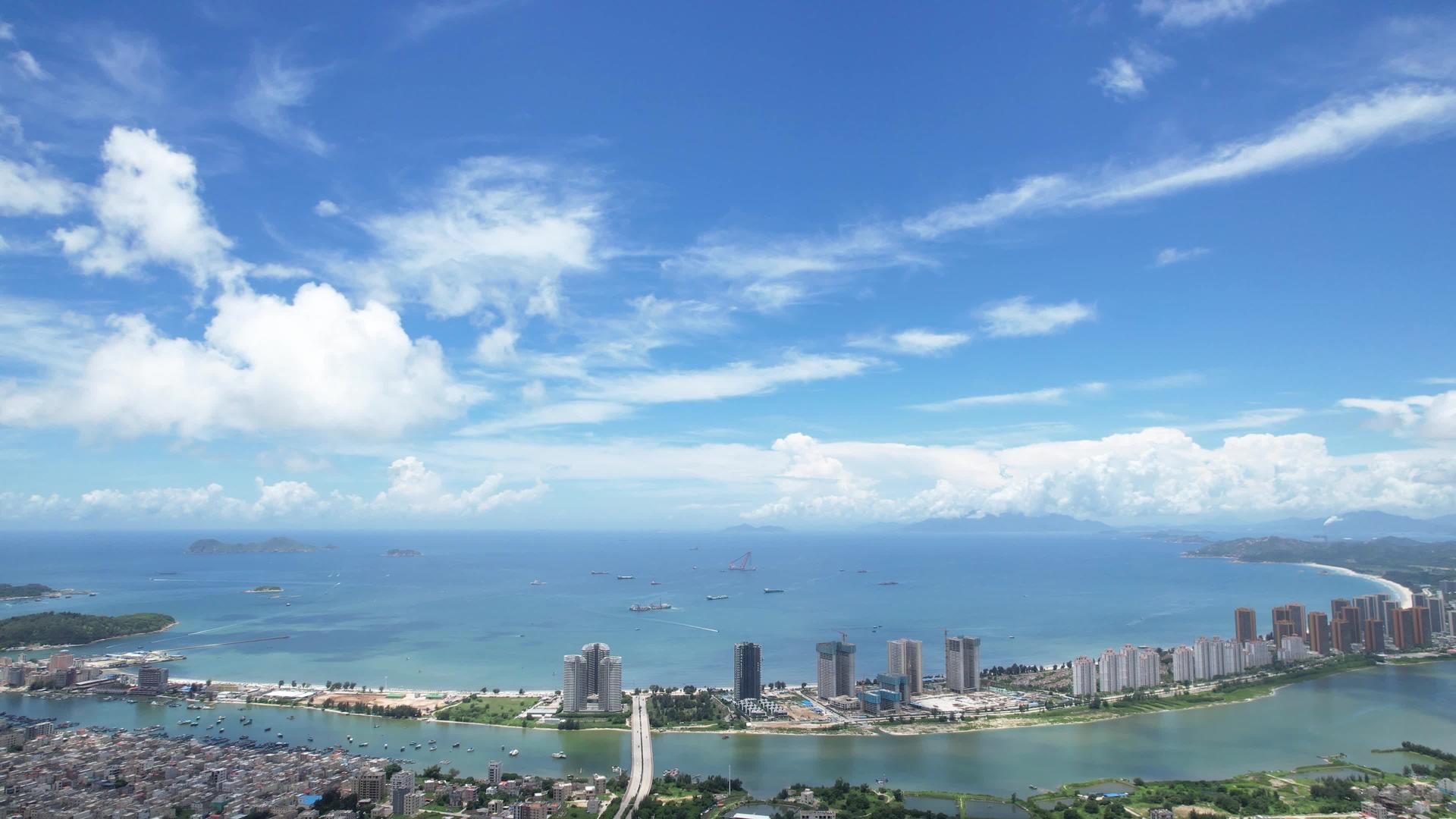 广东惠州外海4K自然风光一望无际的视频视频的预览图