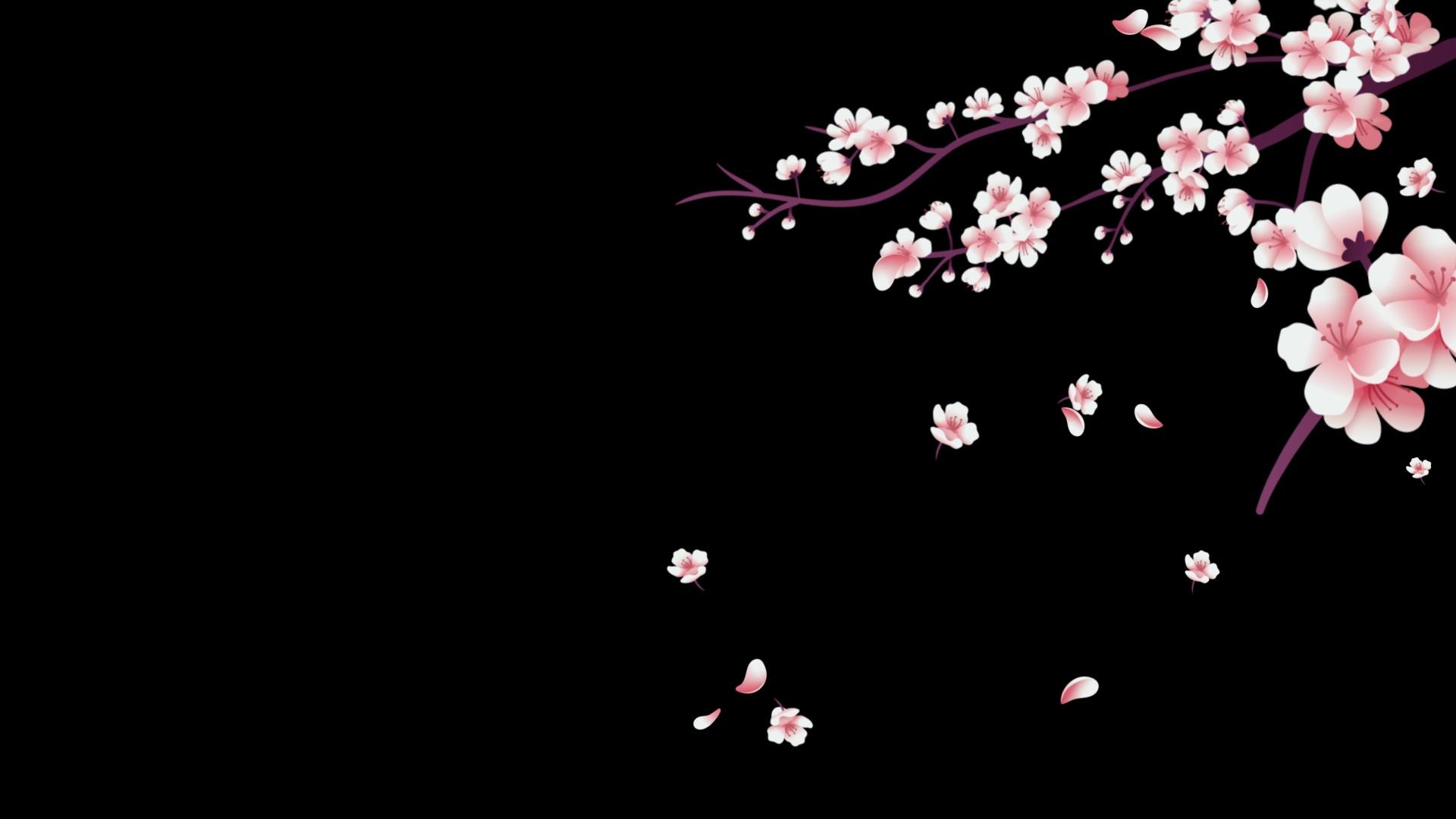 桃花树桃花装饰元素视频的预览图