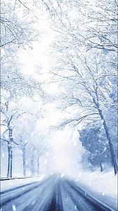 唯美冬日卡通雪景背景视频的预览图