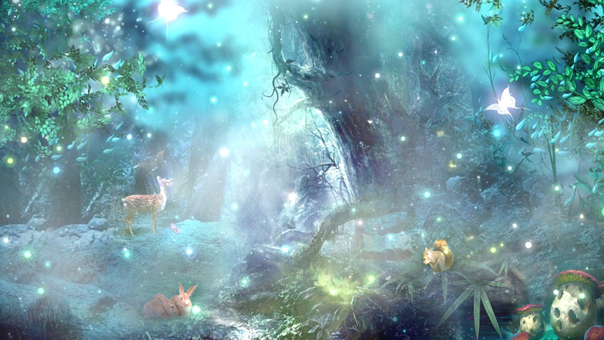 动态梦幻唯美森林背景视频元素视频的预览图