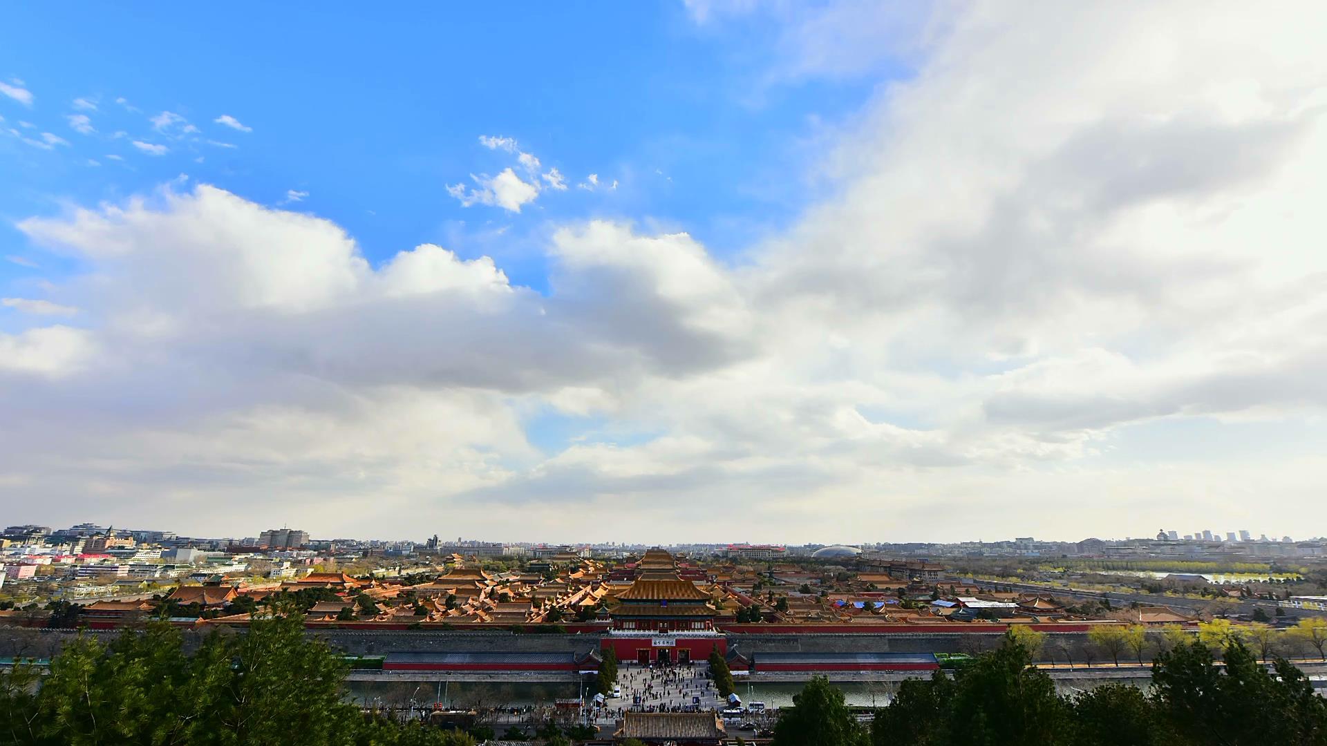 北京故宫紫禁城全景延时摄影视频的预览图