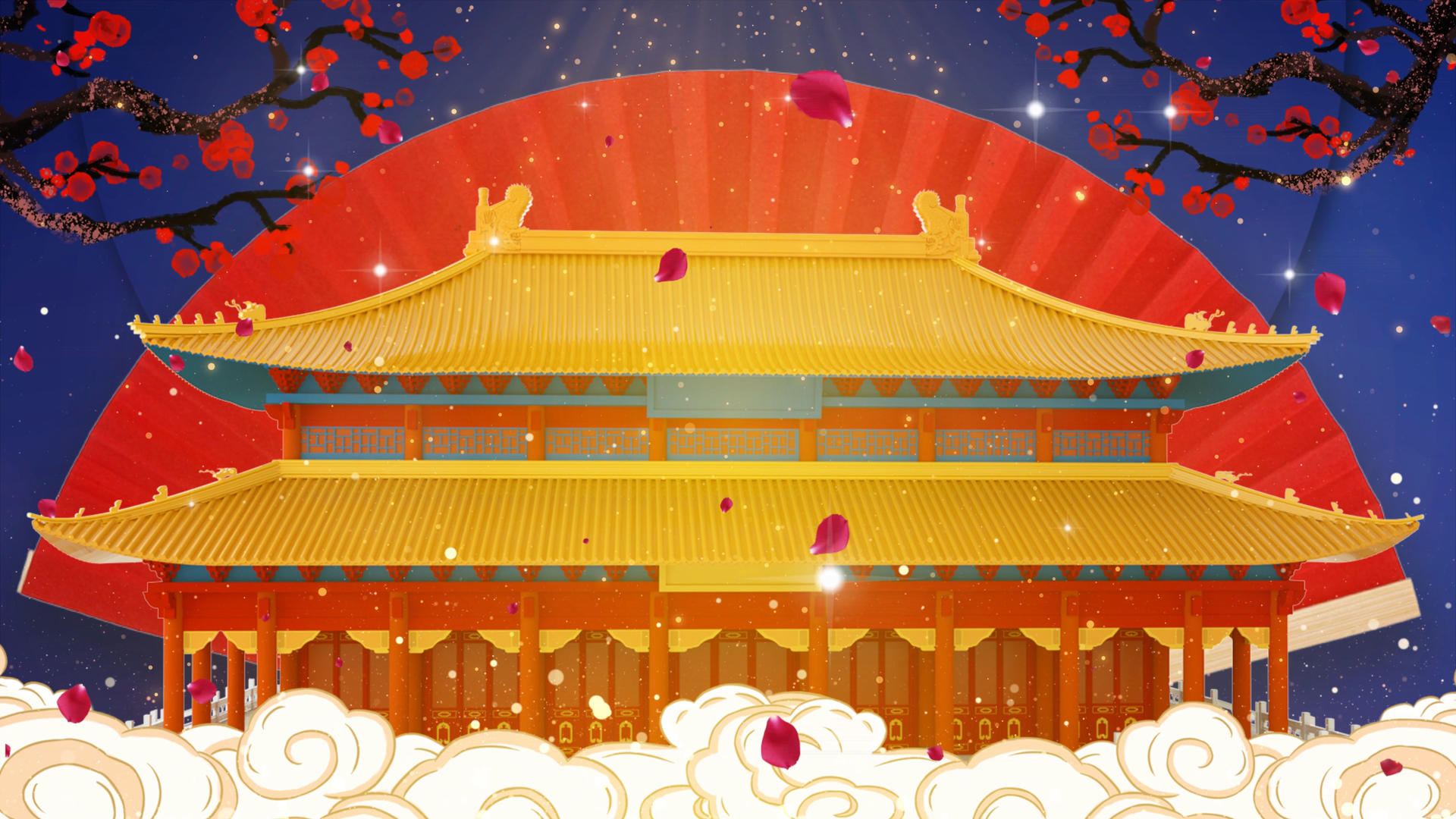 4K国庆节晚会舞台背景视频视频的预览图