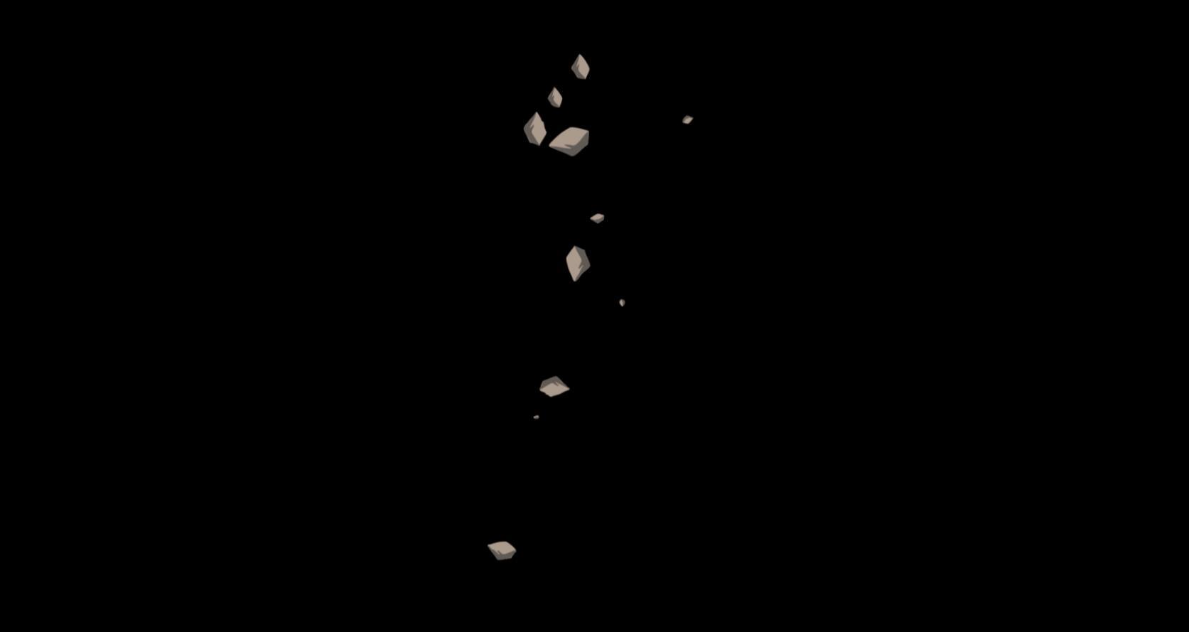 无限循环mg石块掉落石子视频素材视频的预览图