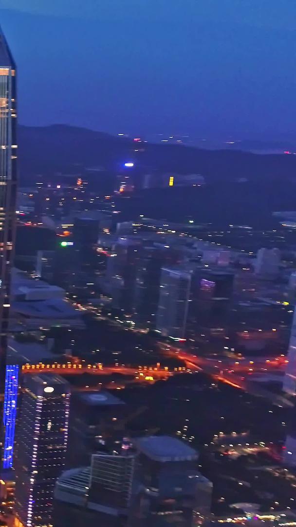 深圳城市天际线夜景航拍视频的预览图
