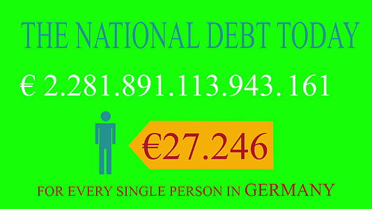 德国屏幕上的德国国民债务活钟计数器视频的预览图