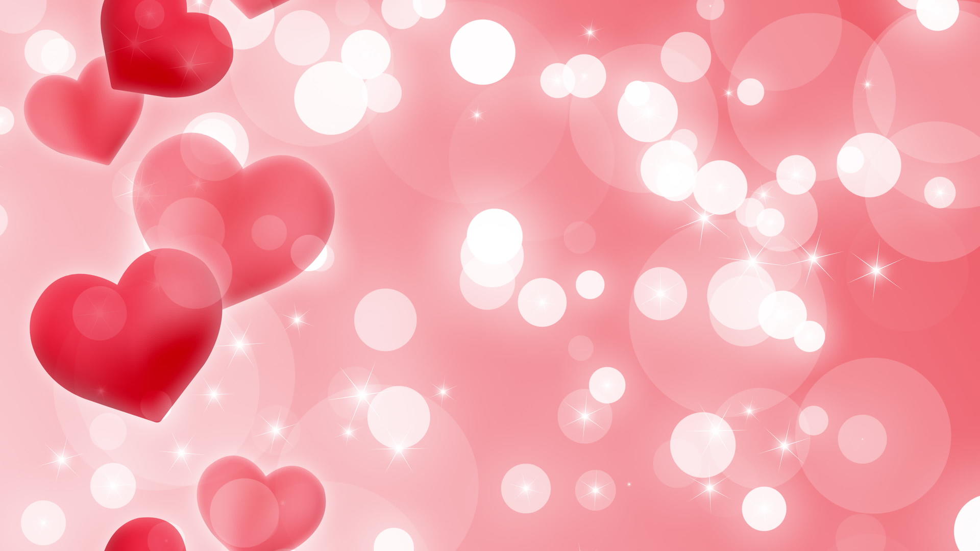 红心粉色背景动画4k情人节运动图形视频的预览图