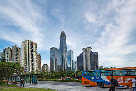 6K高清深圳福田区市民中心大中华城市延时视频的预览图