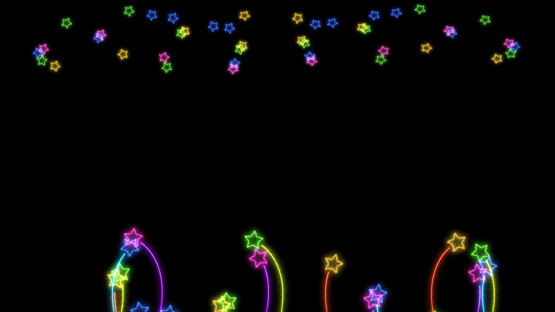 彩虹多彩恒星的随机颜色减少了星星和花朵的生长和淡化视频的预览图