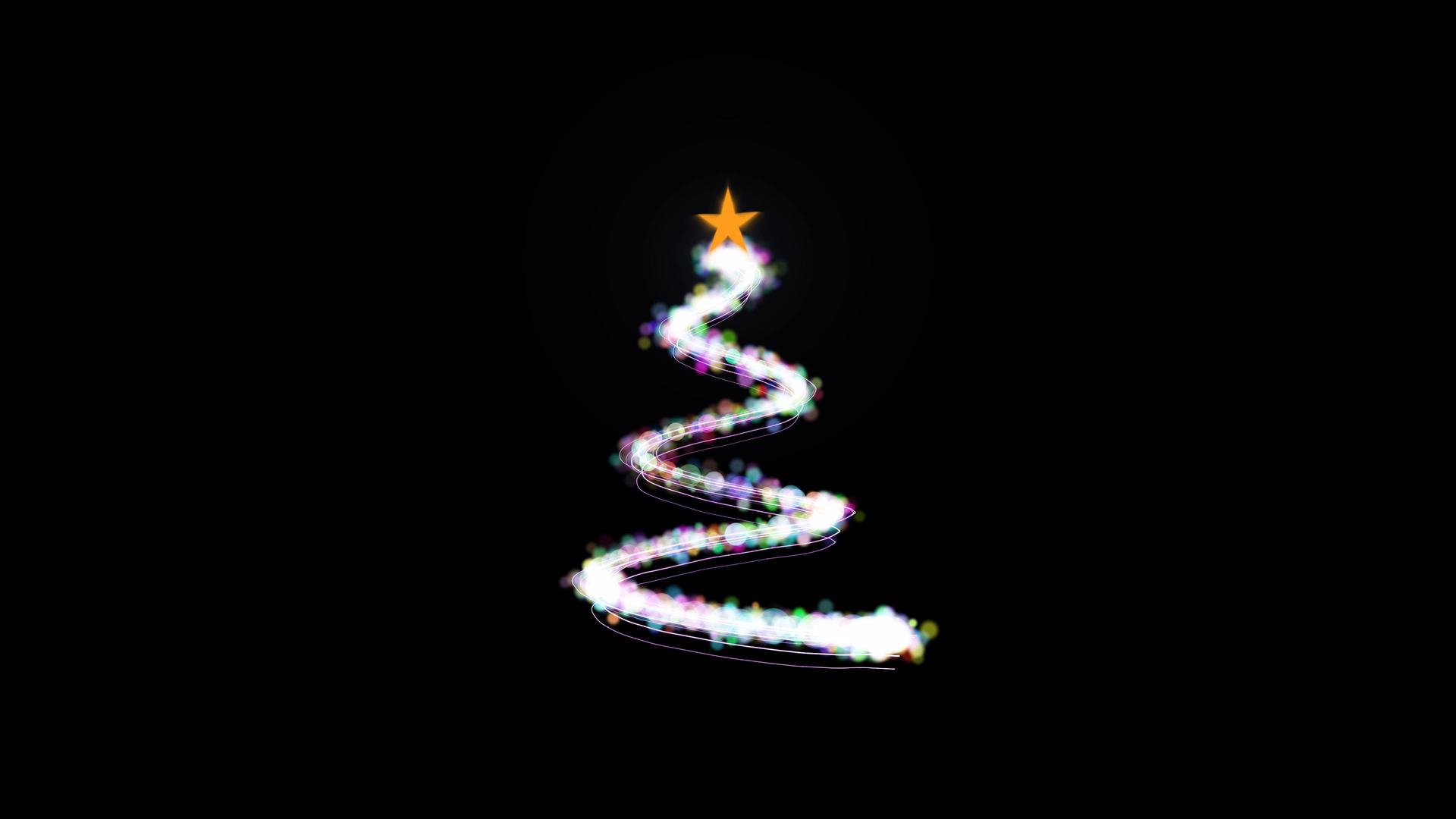 圣诞树粒子生长动画视频的预览图