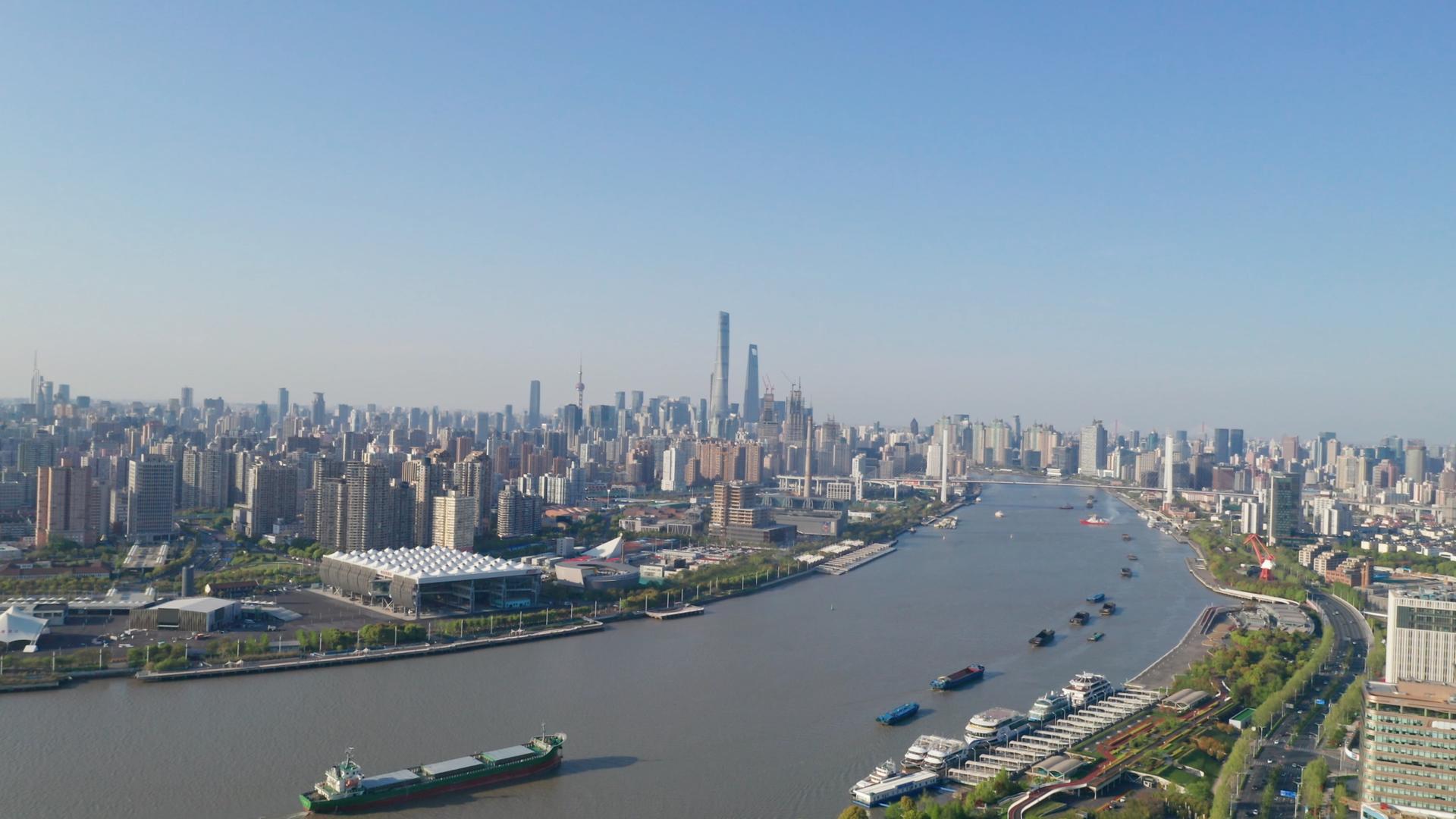 上海浦江两岸城市风光视频的预览图