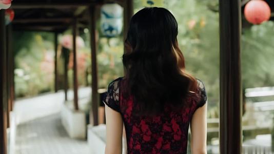 【收藏】旗袍鲜花美女春季发芽含苞待放视频的预览图