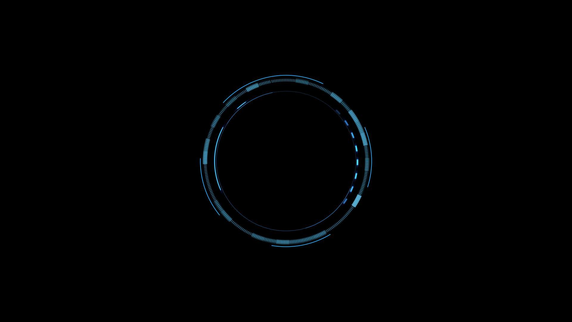 4K全息科技圆圈动态素材视频的预览图