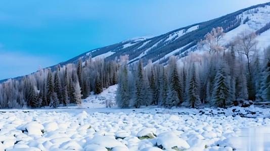 【收藏】冬季森林雪景风景视频的预览图