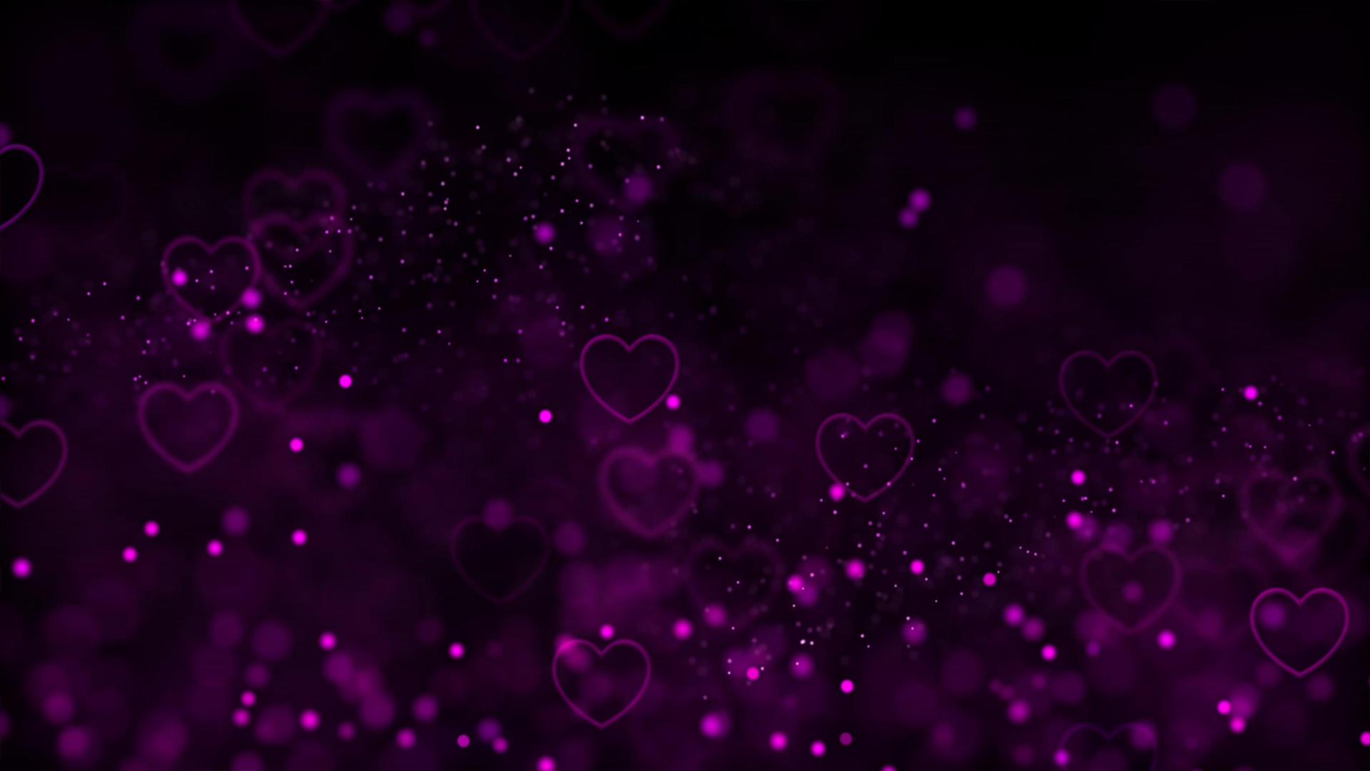 紫红色心形粒子动画背景带透明度通道视频的预览图